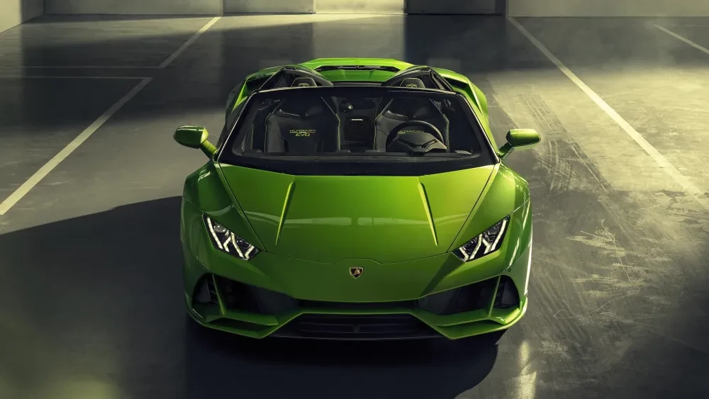Lamborghini Huracan evo Spyder voorkant